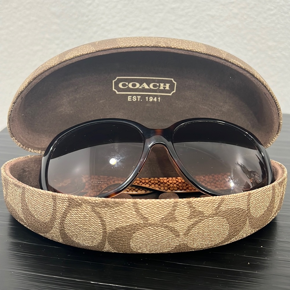 Coach Sunglasses with Case and Switchable Side Pieces